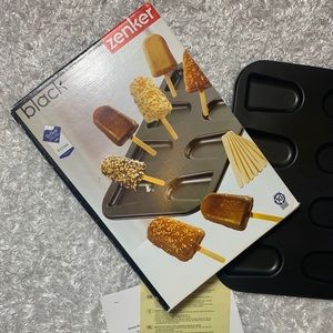 Zenker Ice Lolly Cake Popsicle Tray for 8, Black